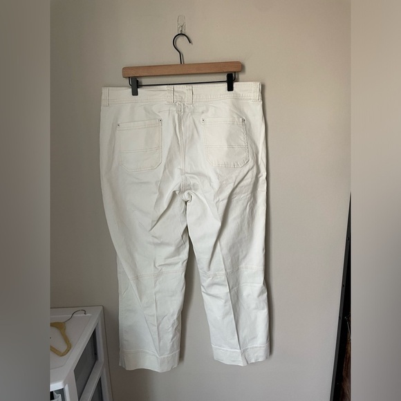 Sundance White Cotton Trouser Pants Size 16 - Picture 5 of 8